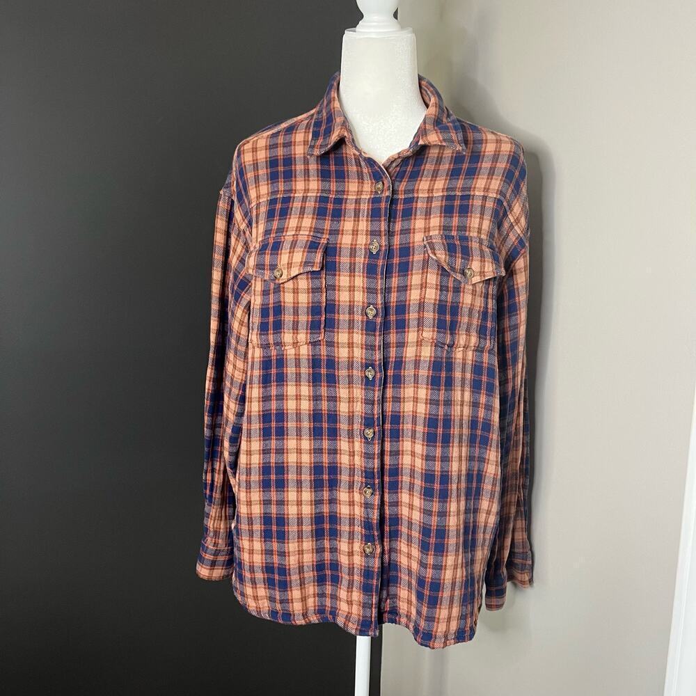 Cleo + Wolf Woman's Breezy Springs Plaid Print‎ Flannel Shirt- Size M